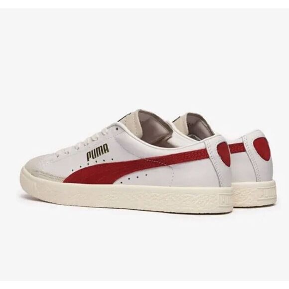 Puma Basket VTG Men Casual Retro Skate Bball Shoe White Red Athletic Sneaker NEW - Picture 5 of 9